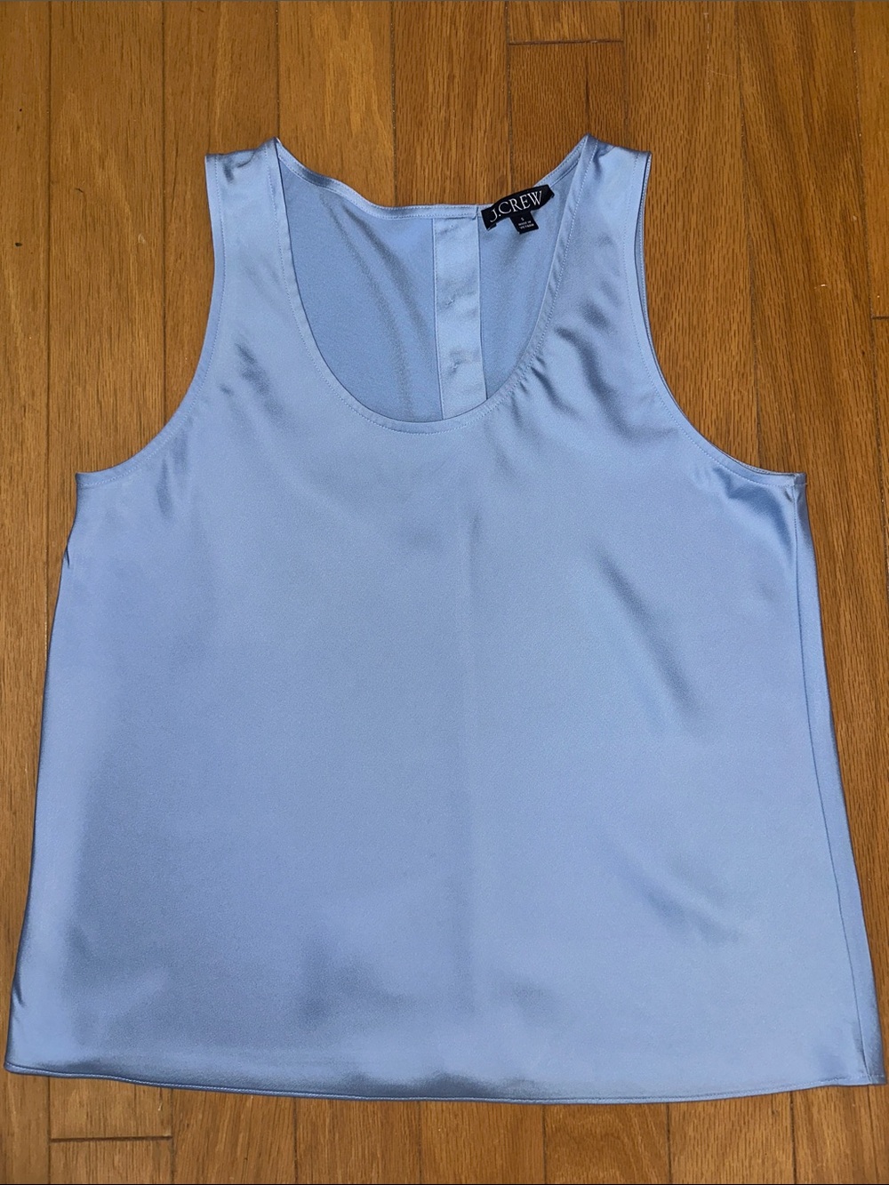 J. Crew Light Blue Satin Camisole Tank size Small